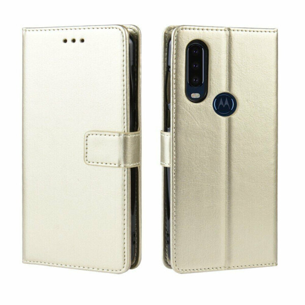 

Чехол-книжка Deexe Wallet Style для Motorola One Action (XT2013) - Gold
