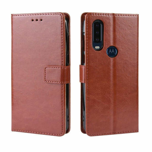 

Чехол-книжка Deexe Wallet Style для Motorola One Action (XT2013) - Brown