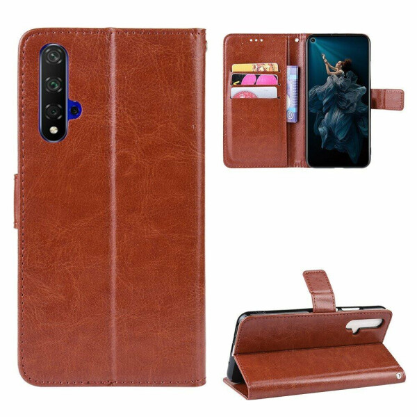 

Чехол-книжка Deexe Wallet Style для Huawei Honor 20 / Nova 5T - Brown