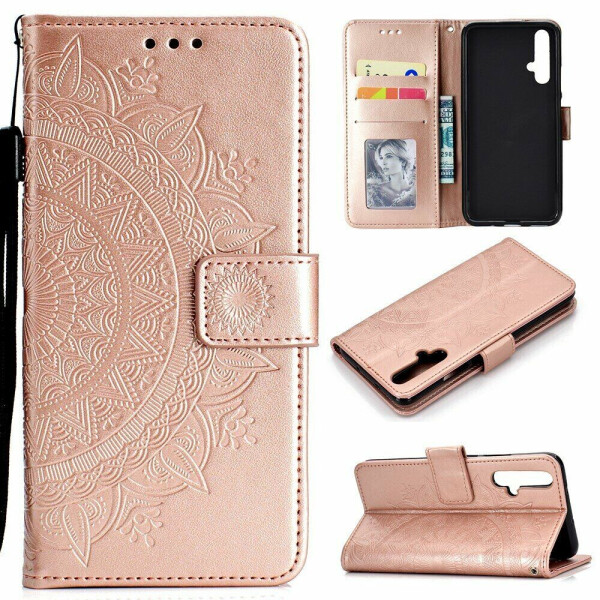 

Чехол-книжка UniCase SunFlower Pattern для Huawei Honor 20 / Nova 5T - Rose Gold