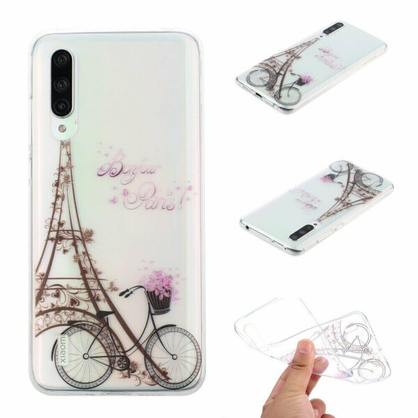 

Силиконовый (TPU) чехол Deexe Pretty Glossy для Xiaomi Mi 9 Lite / Mi CC9 - Iron Tower and Bike