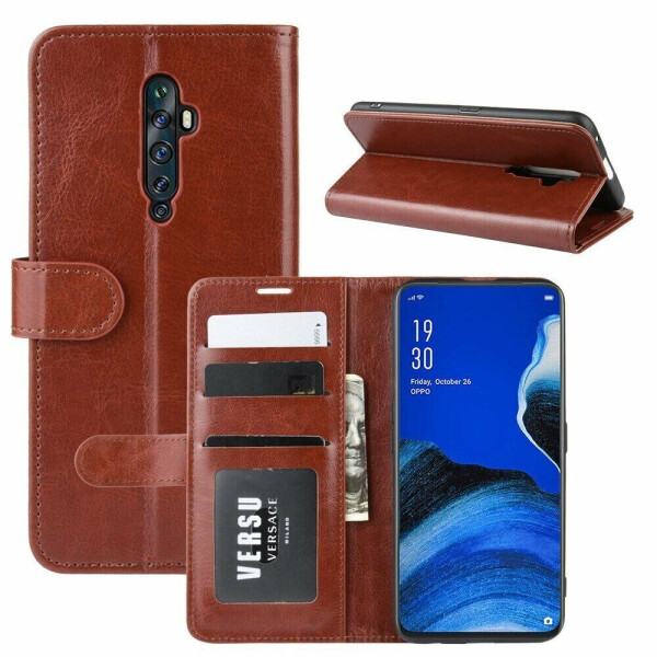 

Чехол-книжка Deexe Wallet Style для OPPO Reno 2Z - Brown