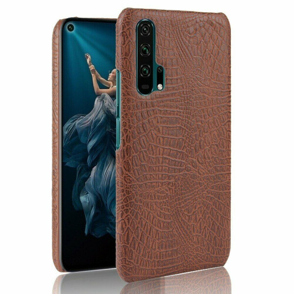 

Защитный чехол Deexe Croco Style для Huawei Honor 20 Pro - Brown