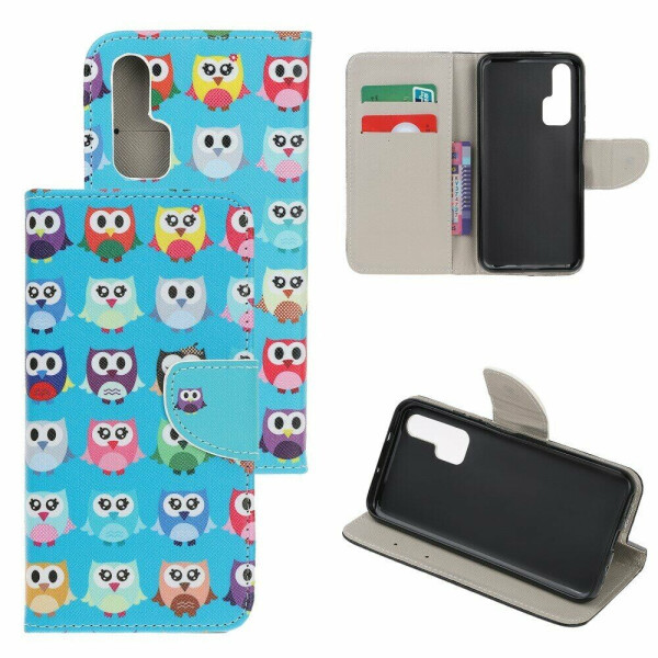 

Чехол-книжка Deexe Color Wallet для Huawei Honor 20 Pro - Multiple Owls