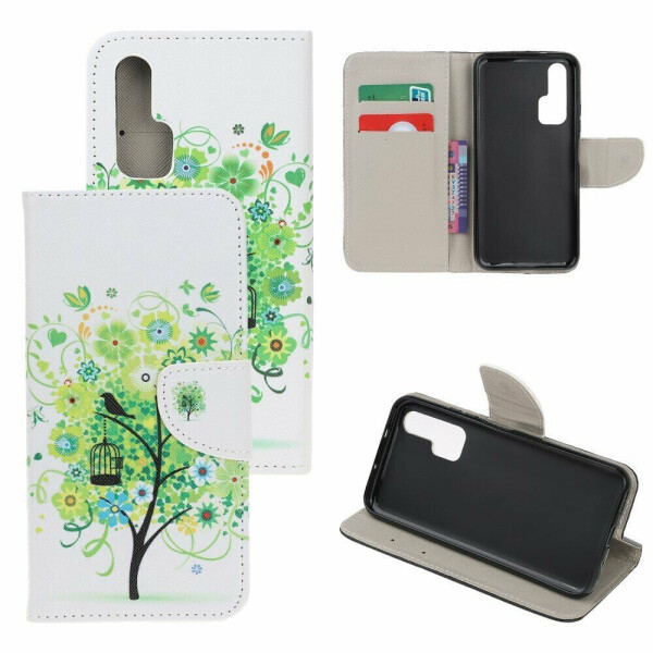 

Чехол-книжка Deexe Color Wallet для Huawei Honor 20 Pro - Green Tree