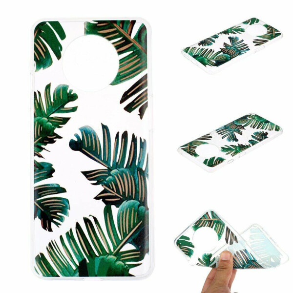 

Силиконовый (TPU) чехол Deexe Pretty Glossy для OnePlus 7T - Banana Leaves