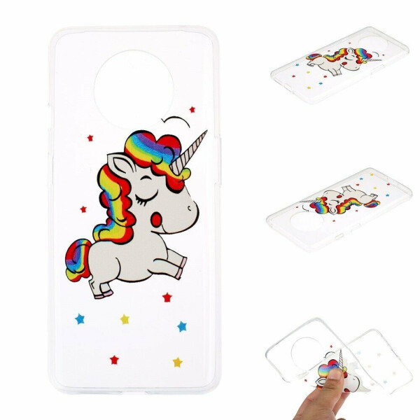

Силиконовый (TPU) чехол Deexe Pretty Glossy для OnePlus 7T - Unicorn