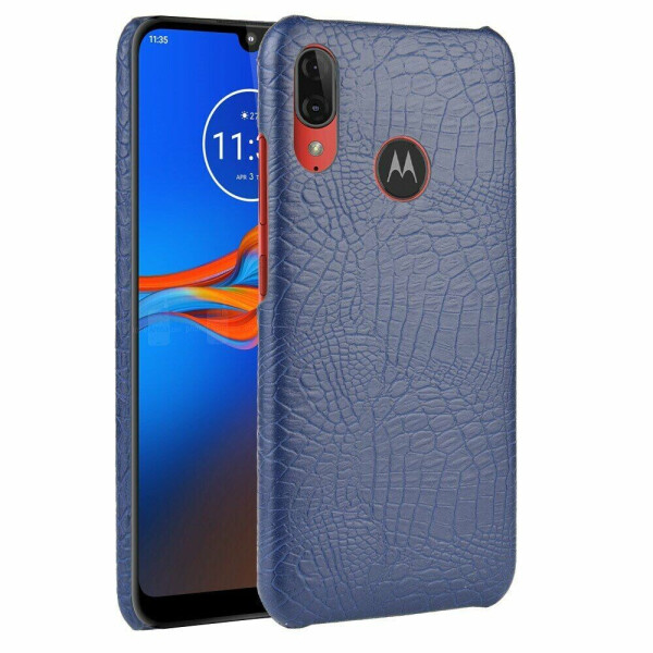 

Защитный чехол Deexe Croco Style для Motorola E6 Plus (XT2025) - Dark Blue