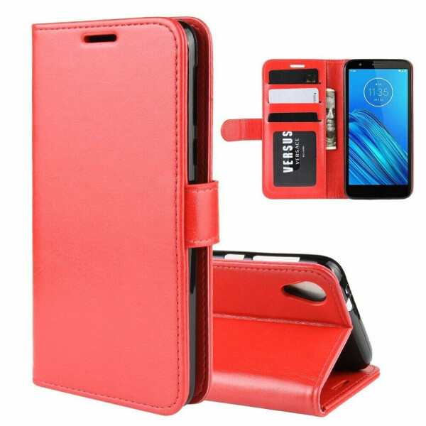 

Чехол-книжка Deexe Wallet Style для Motorola E6 - Red