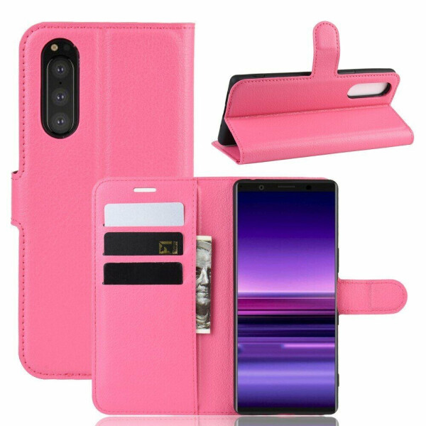 

Чехол-книжка Deexe Book Type для Sony Xperia 5 - Rose
