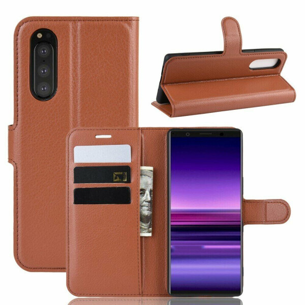 

Чехол-книжка Deexe Book Type для Sony Xperia 5 - Brown
