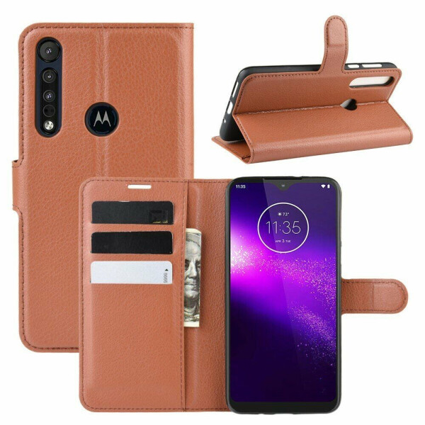 

Чехол-книжка Deexe Book Type для Motorola One Macro / Moto G8 Play - Brown