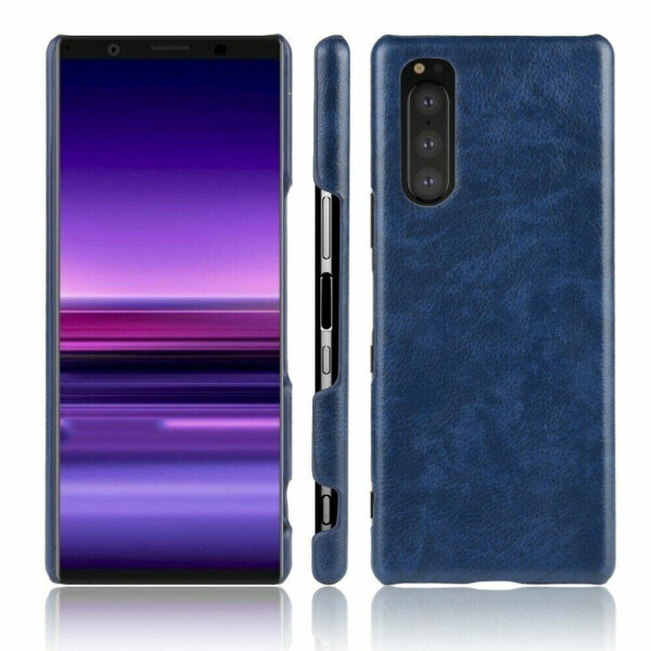 

Защитный чехол Deexe Leather Back Cover для Sony Xperia 5 - Blue