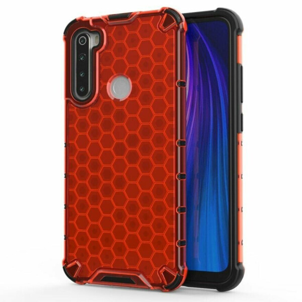 

Защитный чехол Deexe Honeycomb Series для Xiaomi Redmi Note 8 - Red