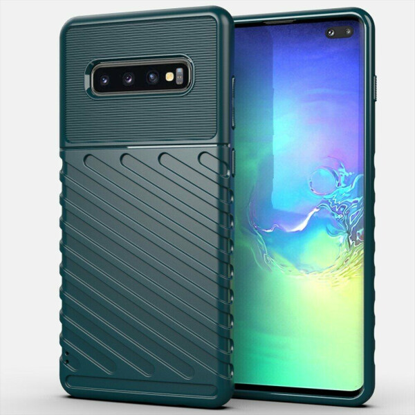 

Защитный чехол Deexe Thunder Series для Samsung Galaxy S10 Plus (G975) - Green