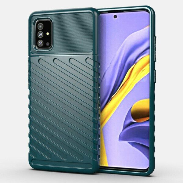 

Защитный чехол Deexe Thunder Series для Samsung Galaxy A51 (A515) - Green