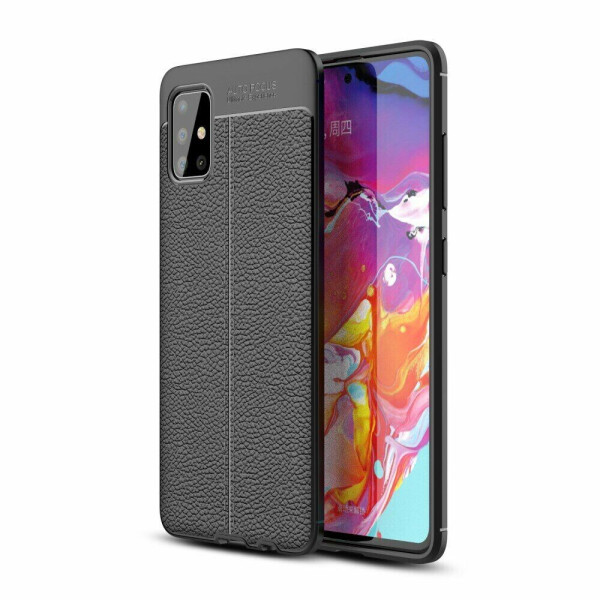 

Защитный чехол Deexe Leather Cover для Samsung Galaxy A51 (A515) - Black