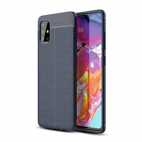 

Защитный чехол Deexe Leather Cover для Samsung Galaxy A51 (A515) - Dark Blue