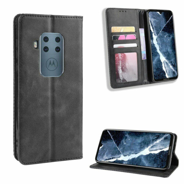 Чехол Deexe Retro Style для Motorola One Zoom - Black