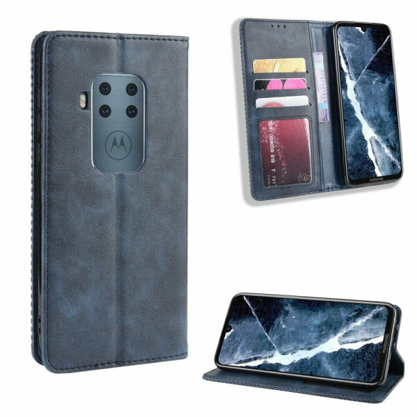 

Чехол Deexe Retro Style для Motorola One Zoom - Blue