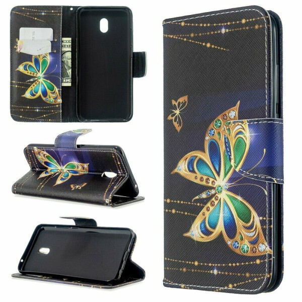 

Чехол-книжка Deexe Color Wallet для Xiaomi Redmi 8A - Gold Butterfly