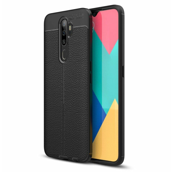 

Защитный чехол Deexe Leather Cover для OPPO A5 2020 - Black