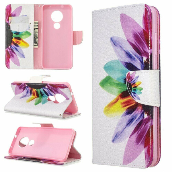 

Чехол-книжка Deexe Color Wallet для Nokia 6.2 / 7.2 - Colorized Flower