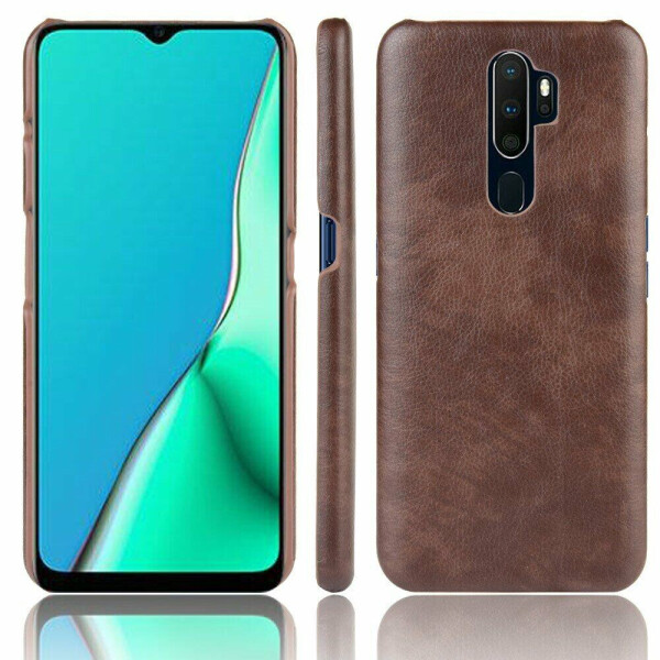 

Защитный чехол Deexe Leather Back Cover для OPPO A5 2020 - Brown
