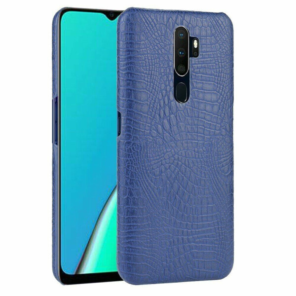 

Защитный чехол Deexe Croco Style для OPPO A5 2020 - Dark Blue