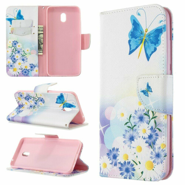 

Чехол-книжка Deexe Color Wallet для Xiaomi Redmi 8A - Blue Butterfly