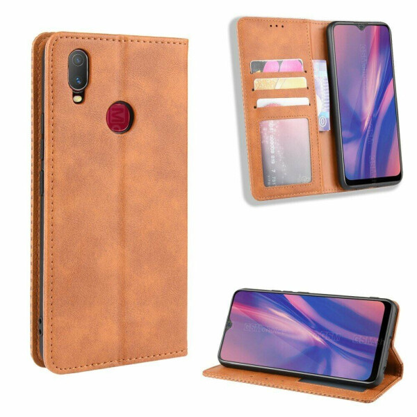

Чехол Deexe Retro Style для VIVO Y11 (2019) - Brown