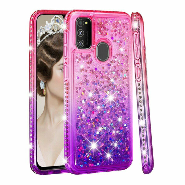 

Силиконовый (TPU) чехол Deexe Fashion Glitter для Samsung Galaxy M30s (M307) / Galaxy M21 (M215) - Rose / Purple