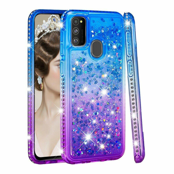 

Силиконовый (TPU) чехол Deexe Fashion Glitter для Samsung Galaxy M30s (M307) / Galaxy M21 (M215) - Blue / Purple