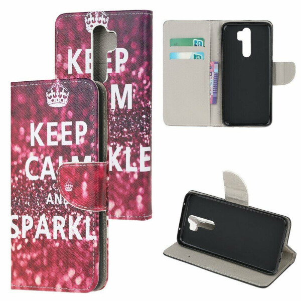 

Чехол-книжка Deexe Color Wallet для Xiaomi Redmi Note 8 Pro - Quote Keep Calm and Sparkle