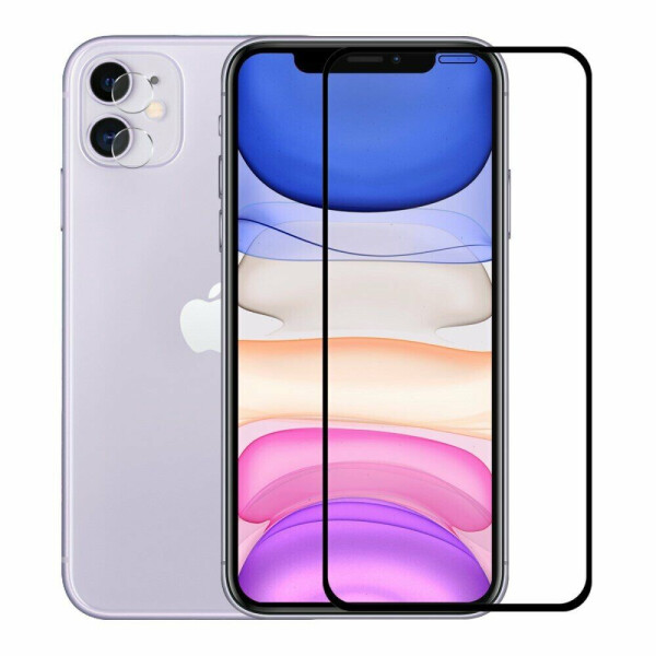 

Комплект защитных стекол (на экран и камеру) HAT PRINCE Full Glue Cover для Apple iPhone 11 - Black