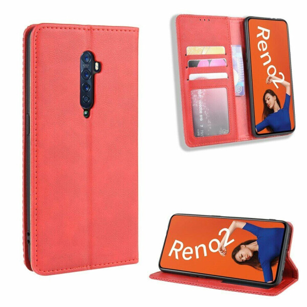 

Чехол Deexe Retro Style для OPPO Reno 2 - Red