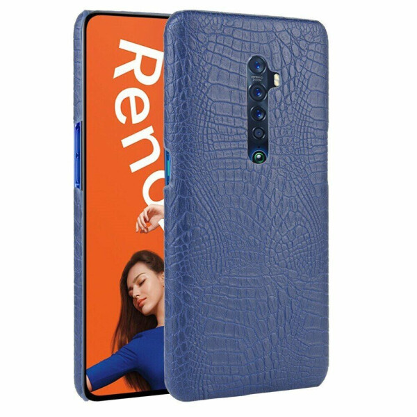 

Защитный чехол Deexe Croco Style для OPPO Reno 2 - Dark Blue