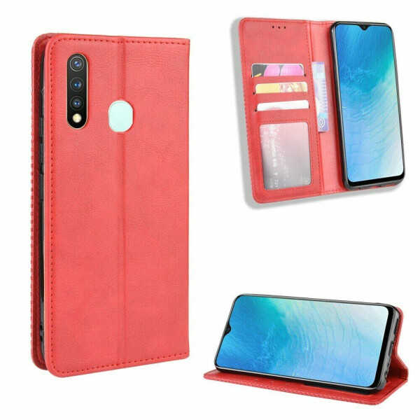 

Чехол Deexe Retro Style для VIVO Y19 - Red