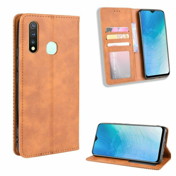 

Чехол Deexe Retro Style для VIVO Y19 - Brown