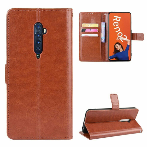 

Чехол-книжка Deexe Wallet Style для OPPO Reno 2 - Brown