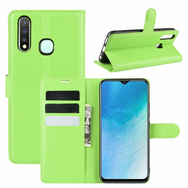 

Чехол-книжка Deexe Book Type для VIVO Y19 - Green