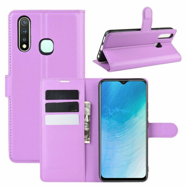 

Чехол-книжка Deexe Book Type для VIVO Y19 - Purple
