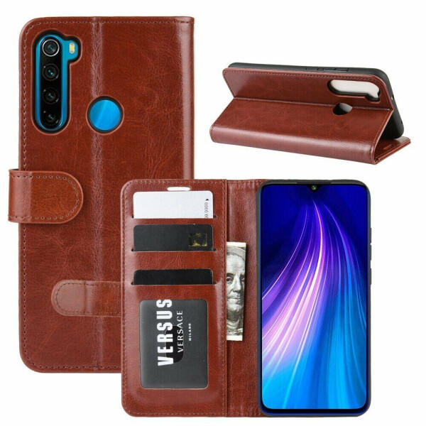 

Чехол-книжка Deexe Wallet Style для Xiaomi Redmi Note 8 - Brown