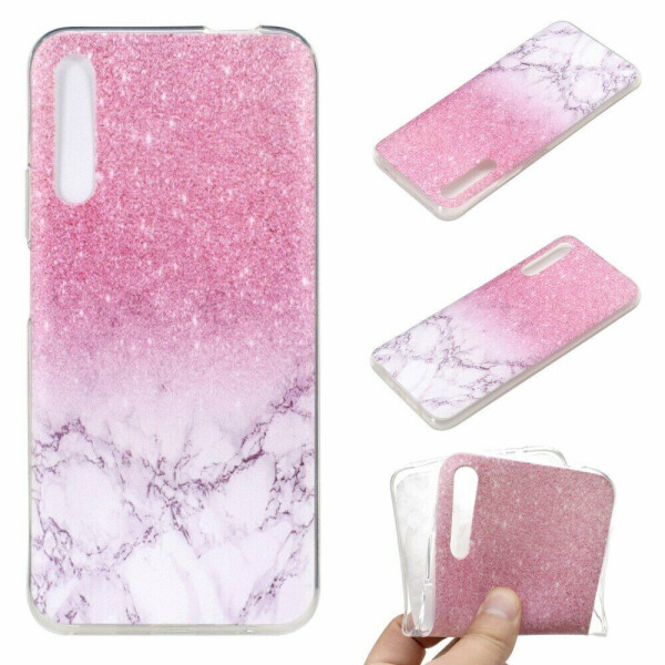 

Силиконовый (TPU) чехол Deexe Pretty Glossy для Huawei P Smart Pro / Honor 9X (for China) - Marble Texture