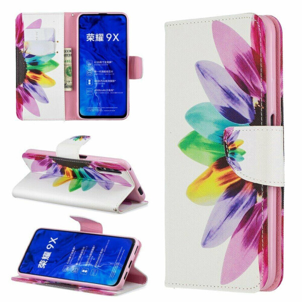 

Чехол-книжка Deexe Color Wallet для Huawei P Smart Pro / Honor 9X (for China) - Petals Pattern