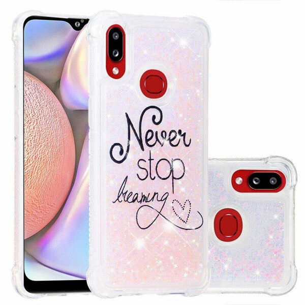 

Силиконовая (TPU) накладка Deexe Fashion Glitter для Samsung Galaxy A10s (A107) - Never Stop Dreaming