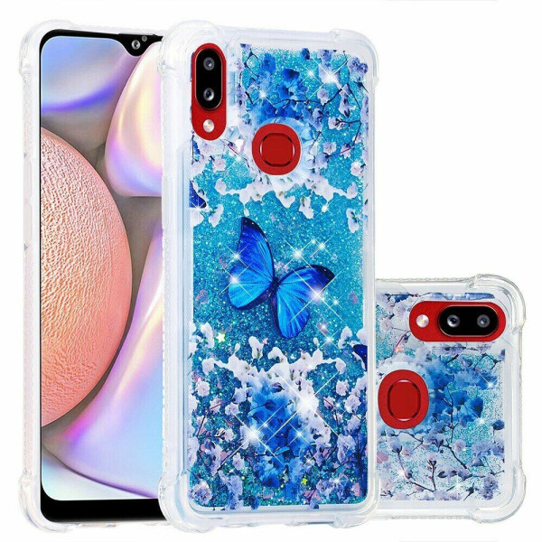 

Силиконовая (TPU) накладка Deexe Fashion Glitter для Samsung Galaxy A10s (A107) - Blue Butterfly