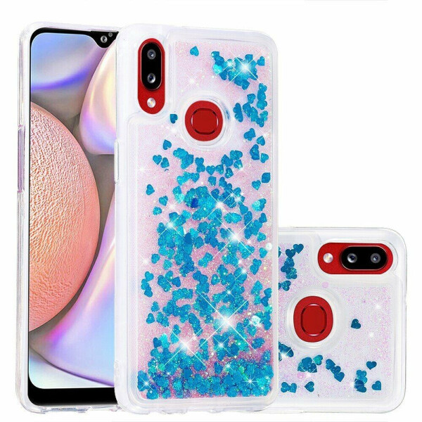 

Силиконовый (TPU) чехол Deexe Liquid Glitter для Samsung Galaxy A10s (A107) - Blue