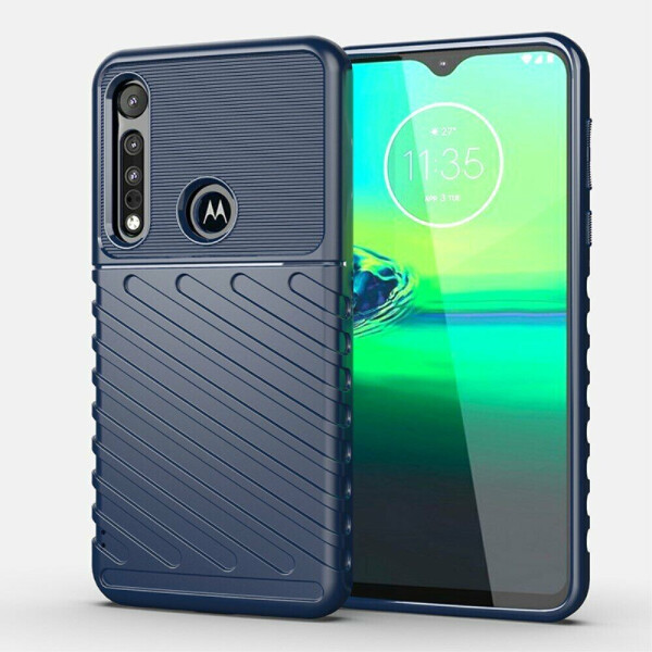 

Защитный чехол Deexe Thunder Series для Motorola One Macro / Moto G8 Play - Blue