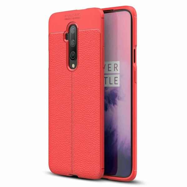 

Защитный чехол Deexe Leather Cover для OnePlus 7T Pro - Red